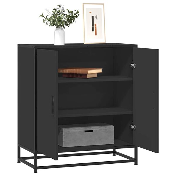 vidaXL Ραφιέρα Καφέ Δρυς 68x35x76 εκ. Επεξ. Ξύλο + Μέταλλο