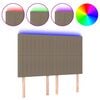 vidaXL &Kappa;&epsilon;&phi;&alpha;&lambda;ά&rho;&iota; &Kappa;&rho;&epsilon;&beta;&alpha;&tau;&iota;&omicron;ύ LED Taupe 144x5x118/128 &epsilon;&kappa;. &Upsilon;&phi;&alpha;&sigma;&mu;ά&tau;&iota;&nu;&omicron;