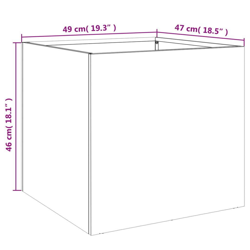 vidaXL Ζαρντινιέρες 2 τεμ. Λευκές 49x47x46εκ. από Χάλυβα