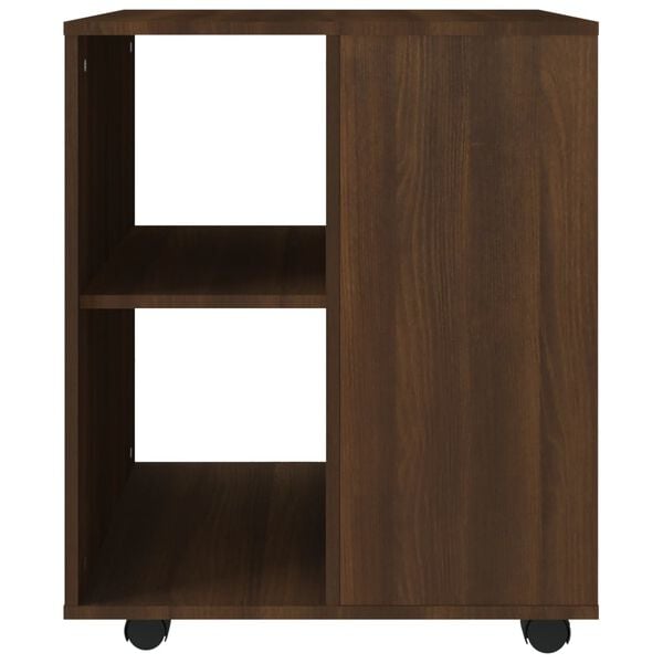 vidaXL Ντουλάπι Με Ροδάκια Καφέ Δρυς 60 x 53 x 72 εκ. Επεξεργ. Ξύλο