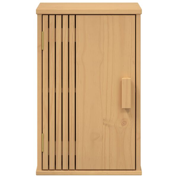vidaXL Ντουλάπι Αποθήκευσης Μπάνιου 35x30x55 εκ από Μασίφ Ξύλο Πεύκου