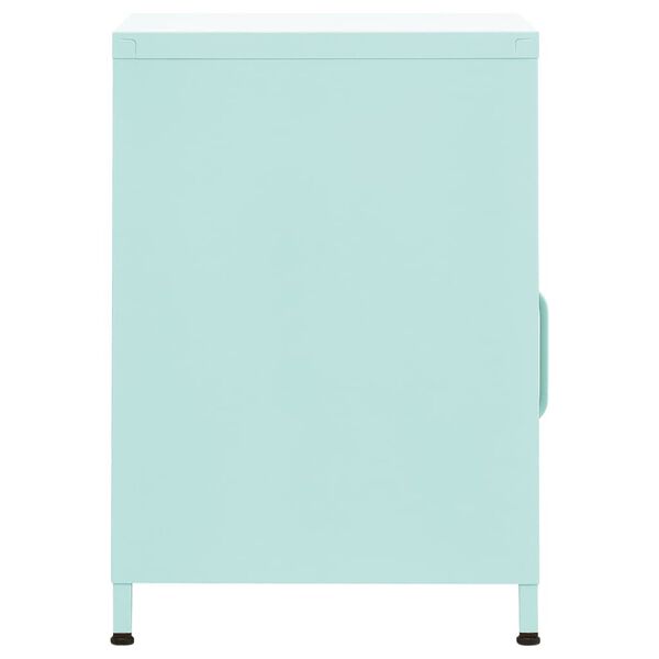vidaXL Κομοδίνα 2 τεμ. Χρώμα Μέντας 35 x 35 x 51 εκ. Ατσάλινα