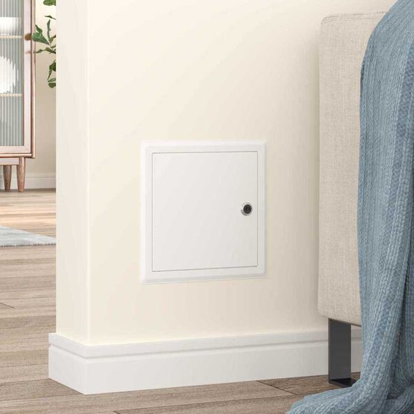 vidaXL Πάνελ Πρόσβασης 2 pcs Λευκό 20 x 20 cm Ατσάλι