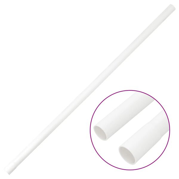 vidaXL Κανάλι Καλωδίων με Κλιπ Ø20 χιλ. 10 μ. από PVC
