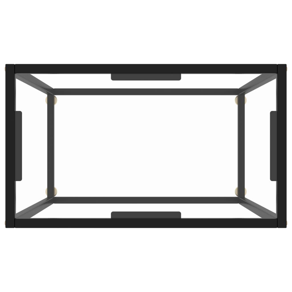 vidaXL Τραπέζι Κονσόλα Διαφανές 60 x 35 x 75 εκ. από Ψημένο Γυαλί