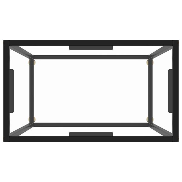 vidaXL Τραπέζι Κονσόλα Διαφανές 60 x 35 x 75 εκ. από Ψημένο Γυαλί