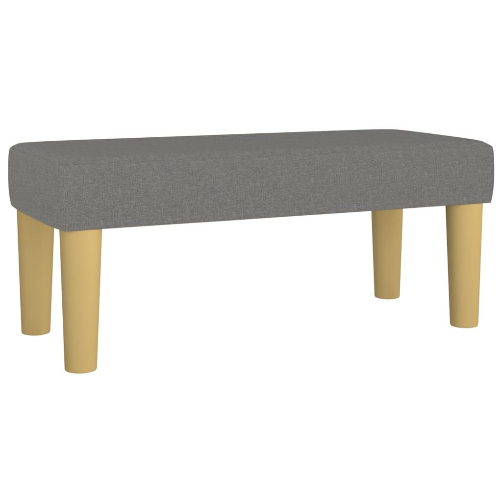 vidaXL Κρεβάτι Boxspring με Στρώμα Σκούρο Γκρι 120x200 εκ. Υφασμάτινο