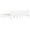 vidaXL Πλαίσιο Κρεβατιού με Κεφαλάρι Λευκό 200 x 200 εκ.