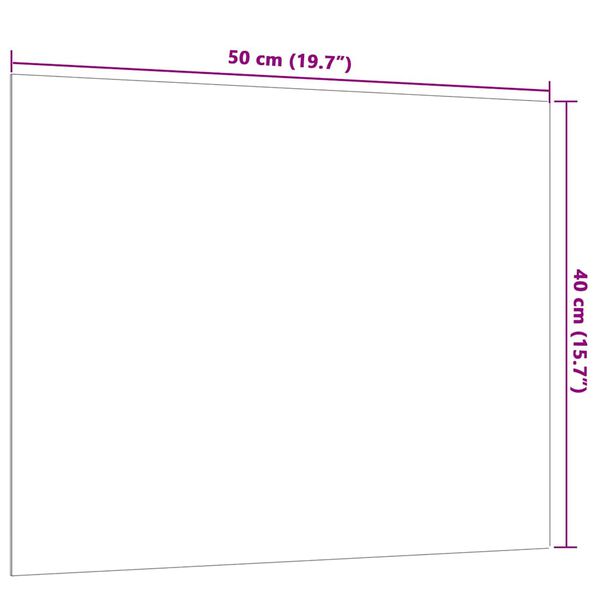 vidaXL Πίνακας Επιτοίχιος Μαγνητικός Λευκός 50 x 40 εκ. Ψημένο Γυαλί