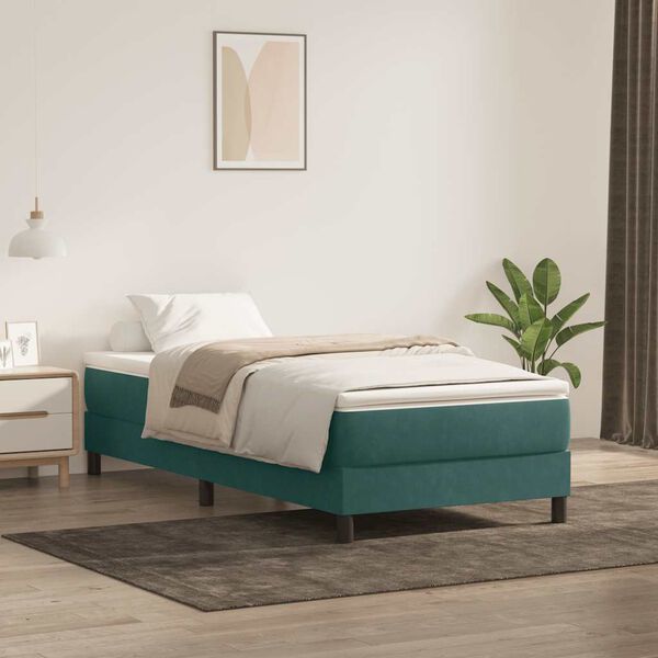 vidaXL Box Spring &kappa;&rho;&epsilon;&beta;ά&tau;&iota; &mu;&epsilon; &sigma;&tau;&rho;ώ&mu;&alpha; &sigma;&kappa;&omicron;ύ&rho;&omicron; &pi;&rho;ά&sigma;&iota;&nu;&omicron; 90x210&epsilon;&kappa;. &Beta;&epsilon;&lambda;&omicron;ύ&delta;&iota;&nu;&omicron;