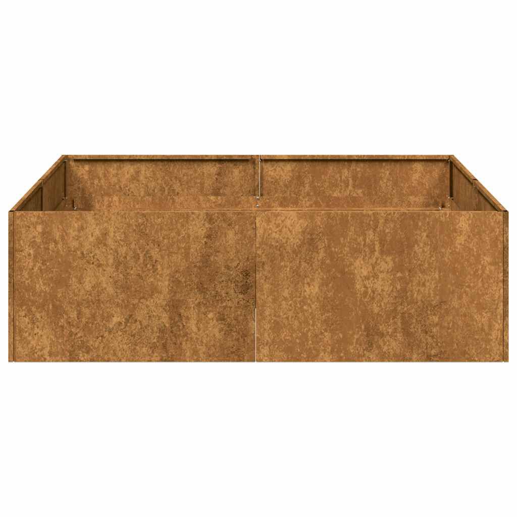 vidaXL Ζαρντινιέρα 100x100x30 εκ. Ατσάλι Σκληρυθέν στον Αέρα