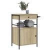 vidaXL Τρόλεϊ Κουζίνας Sonoma Δρυς 56x43x89,5 εκ. Επεξεργασμένο Ξύλο