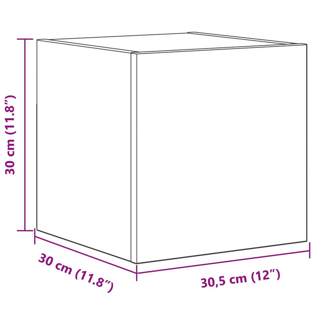 vidaXL Σετ TV Άλλο με αποθήκευση με πόρτα 4 pcs Παλιό ξύλο 60 x 30 x 30 cm