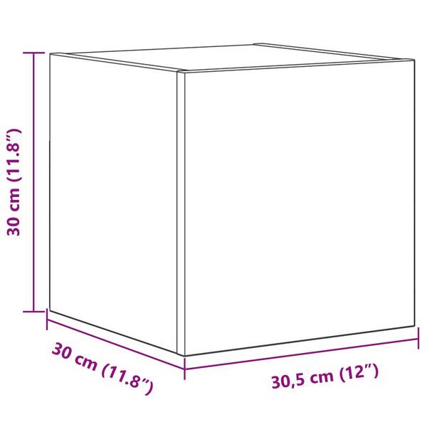 vidaXL Σετ TV Άλλο με αποθήκευση με πόρτα 4 pcs Παλιό ξύλο 60 x 30 x 30 cm