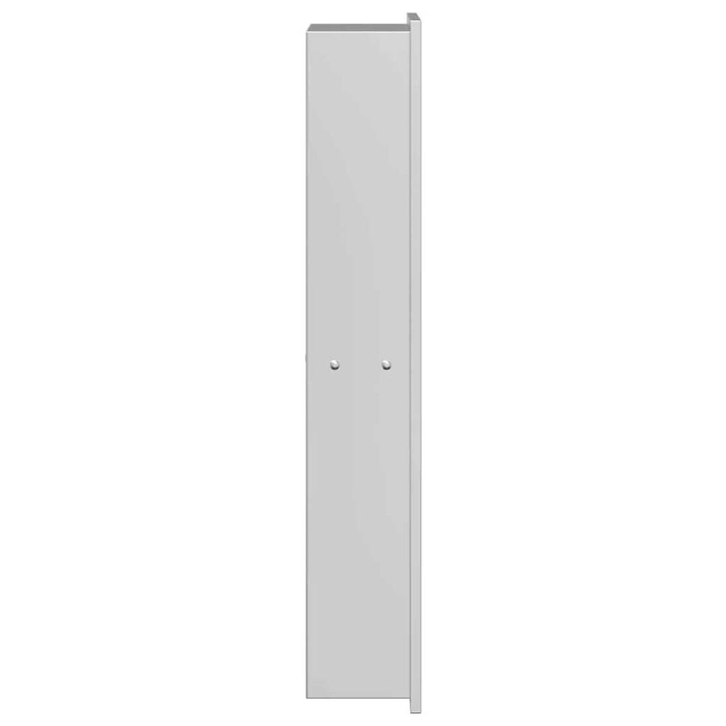 vidaXL Νίτσα Μπάνιου Ασημί 60 x 20 x 9.5 εκ Ανοξείδωτο ατσάλι
