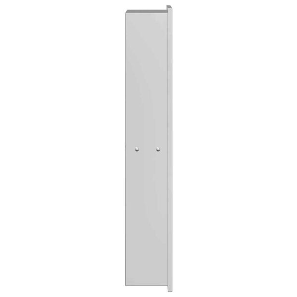 vidaXL Νίτσα Μπάνιου Ασημί 60 x 20 x 9.5 εκ Ανοξείδωτο ατσάλι
