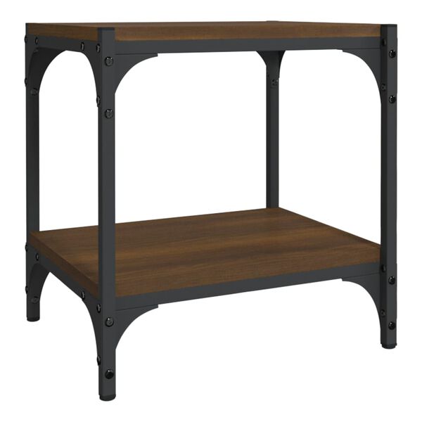 vidaXL Έπιπλο Τηλεόρασης Καφέ Δρυς 40x33x41 εκ. Επεξ. Ξύλο & Ατσάλι