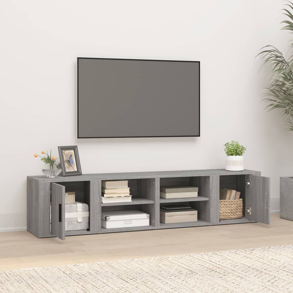 vidaXL Έπιπλα Τηλεόρασης 2 τεμ. Γκρι Sonoma 80x31,5x36 εκ. Επεξ. Ξύλο