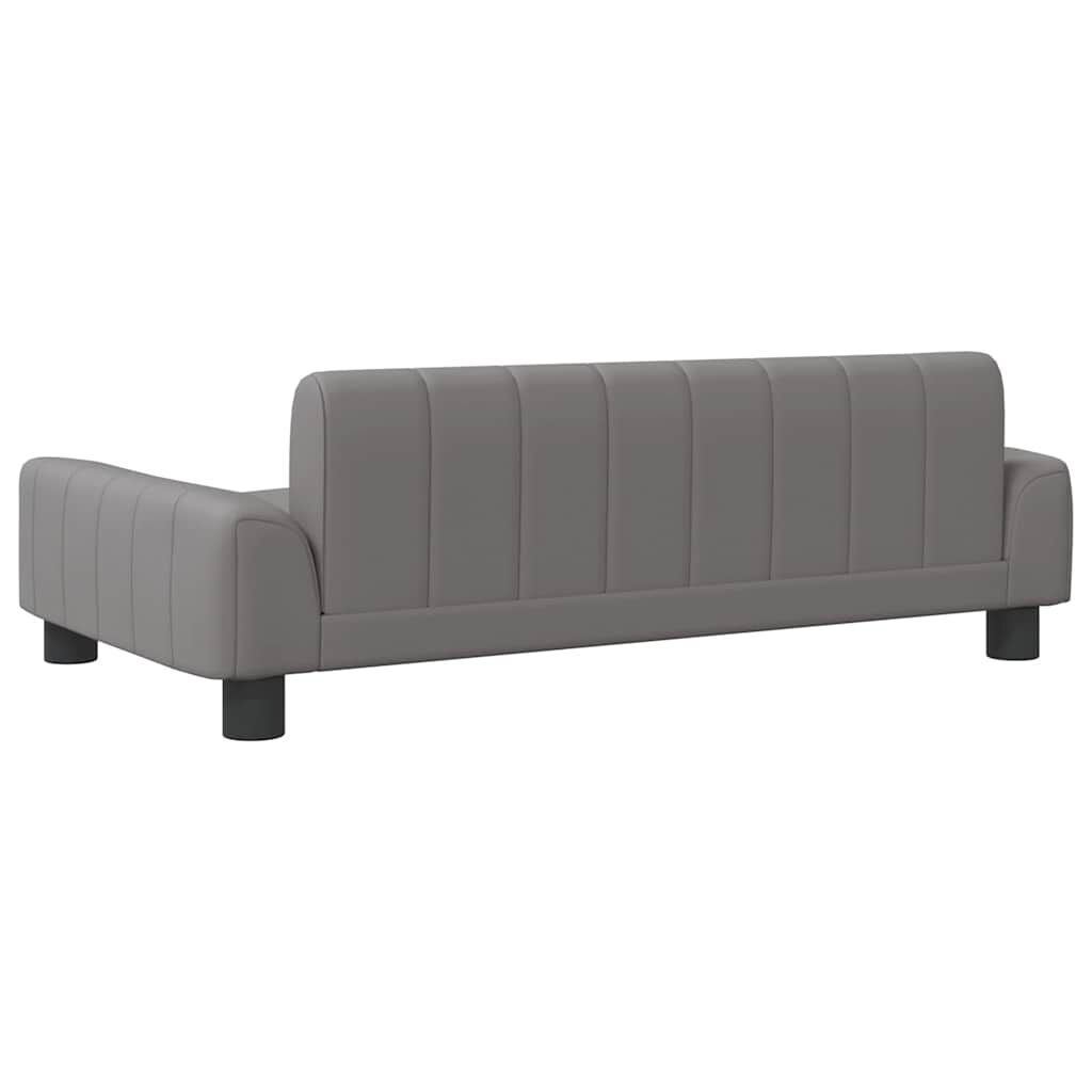 vidaXL Κρεβάτι Σκύλου Γκρι 90 x 53 x 30 εκ. από Συνθετικό Δέρμα