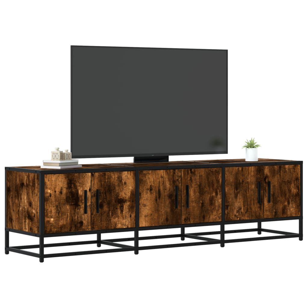 vidaXL Έπιπλο Τηλεόρασης Καπνιστή Δρυς 150x35x41 εκ Επεξ. Ξύλο/Μέταλλο