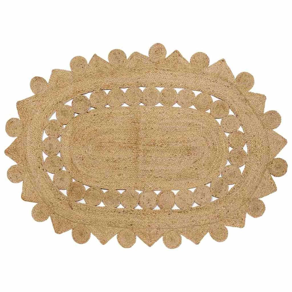 vidaXL Χαλί Μπεζ 100 x 152 εκ. Γιούτα