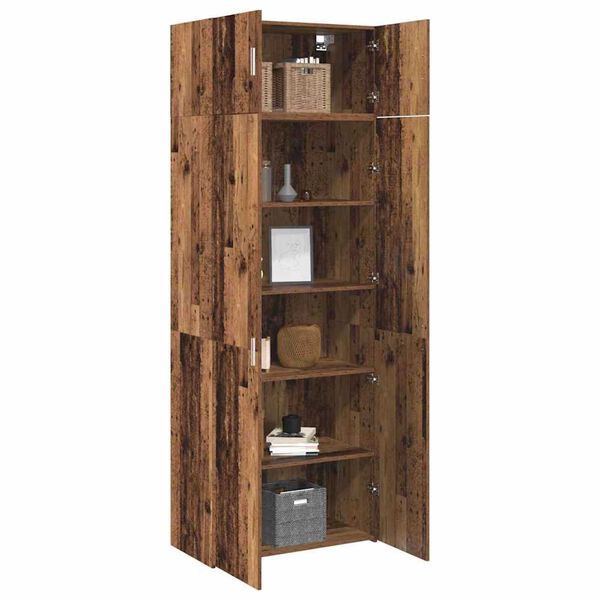 vidaXL Ντουλάπι αποθήκευσης Παλαιό ξύλο 80 x 42.5 x 225 εκ