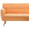 vidaXL Καναπές ΓωνιακόςΠορτοκαλί 171,5 x 138 x 81,5 εκ. Υφασμάτινος