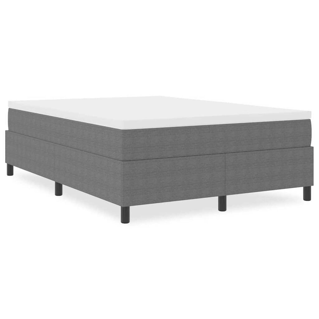 vidaXL Κρεβάτι με ελατήρια Ανοιχτό γκρι 160 x 200 cm Βελούδο