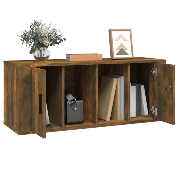 vidaXL Έπιπλο Τηλεόρασης Καπνιστή Δρυς 100x35x40 εκ. Επεξ. Ξύλο