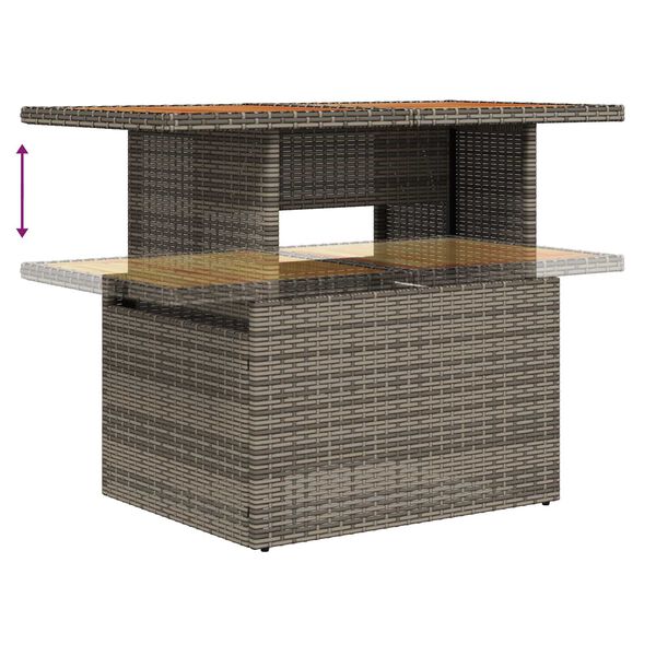 vidaXL Σετ Καναπέ Κήπου με μαξιλάρι 5 pcs Γκρι 100 x 55 x 73 εκ