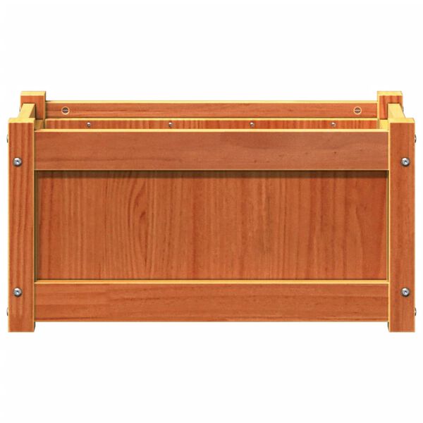 vidaXL Ζαρντινιέρα Καφέ Κεριού 60 x 31 x 31 εκ. από Μασίφ Ξύλο Πεύκου