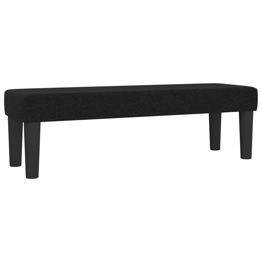 vidaXL Κρεβάτι Boxspring με Στρώμα Μαύρο 140x190 εκ. Υφασμάτινο