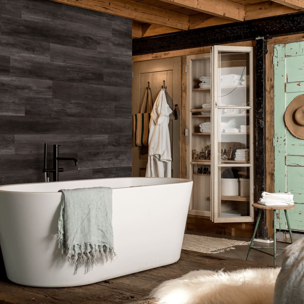 WallArt Πάνελ Τοίχου Όψη Barnwood Δρυός "GL-WA33" 30 τεμ Ανθρακί Μαύρο