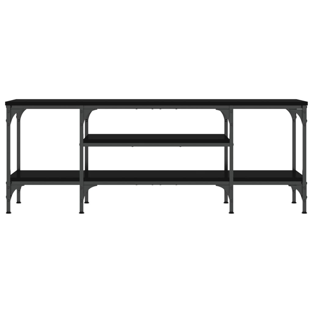vidaXL Έπιπλο Τηλεόρασης Μαύρο 121 x 35 x 45 εκ. Επεξεργ. Ξύλο/Σίδερο