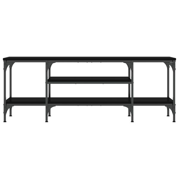 vidaXL Έπιπλο Τηλεόρασης Μαύρο 121 x 35 x 45 εκ. Επεξεργ. Ξύλο/Σίδερο