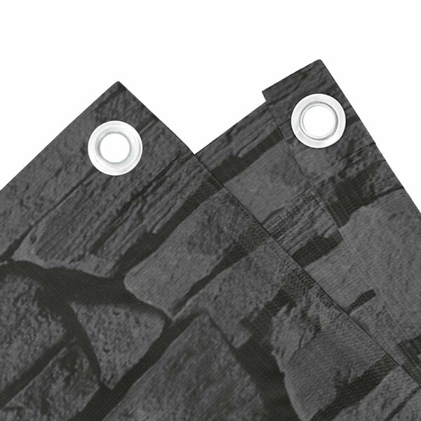vidaXL Περίφραξη Μπαλκονιού Σχέδιο Ledge Stone Γκρι 300x120 εκ. PVC
