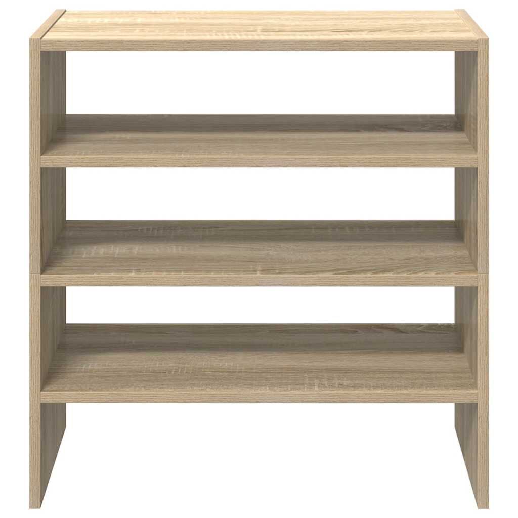 vidaXL Ράφια παπουτσιών 2 τμχ στοιβαζόμενα Sonoma Oak 60x30x30,5 cm