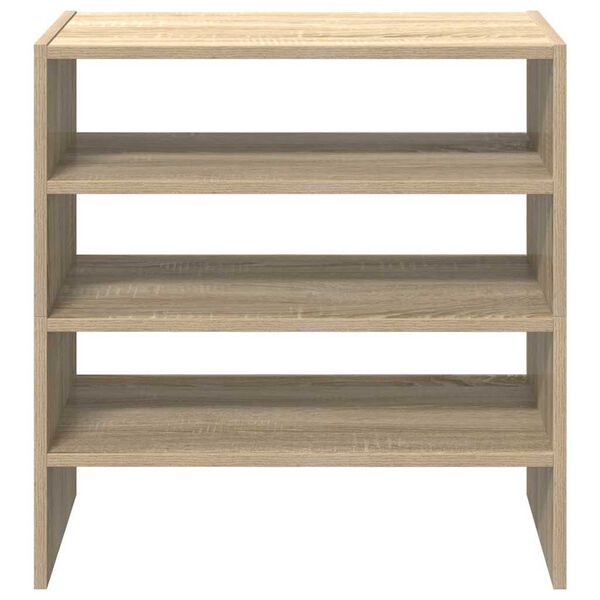 vidaXL Ράφια παπουτσιών 2 τμχ στοιβαζόμενα Sonoma Oak 60x30x30,5 cm
