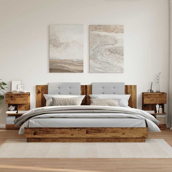 vidaXL &Kappa;&omicron;&mu;&omicron;&delta;ί&nu;&alpha; 2 &tau;&epsilon;&mu;ά&chi;&iota;&alpha; &Pi;&alpha;&lambda;&iota;ό &xi;ύ&lambda;&omicron; 40x35x65 cm &Kappa;&alpha;&tau;&alpha;&sigma;&kappa;&epsilon;&upsilon;&alpha;&sigma;&mu;έ&nu;&omicron; &xi;ύ&lambda;&omicron;