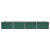 vidaXL Ζαρντινιέρα Υπερυψωμένη Πράσινη 320x80x45 εκ. Γαλβαν. Χάλυβας
