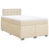 vidaXL Κρεβάτι Boxspring με Στρώμα Κρεμ 120x190 εκ. Υφασμάτινο