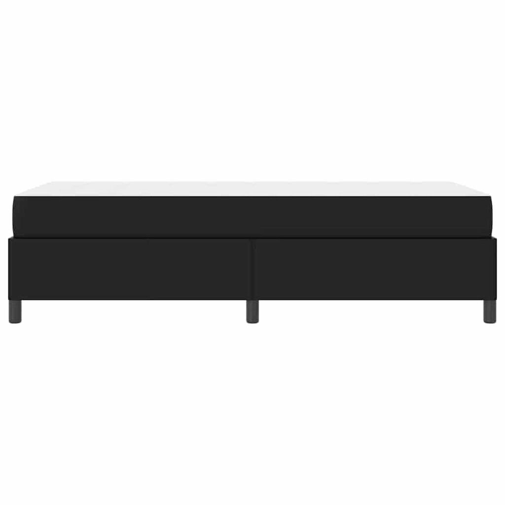 vidaXL Σκελετός κρεβατιού με στρώμα Μαύρο 80 x 200 cm Τεχνητό δέρμα