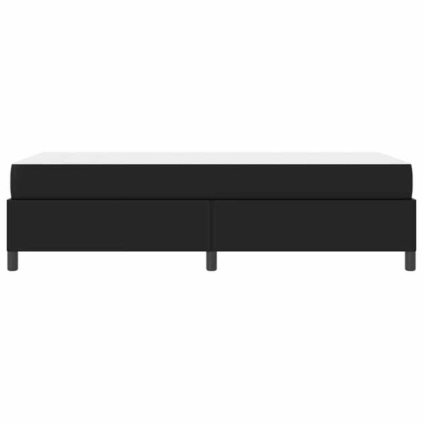 vidaXL Σκελετός κρεβατιού με στρώμα Μαύρο 80 x 200 cm Τεχνητό δέρμα