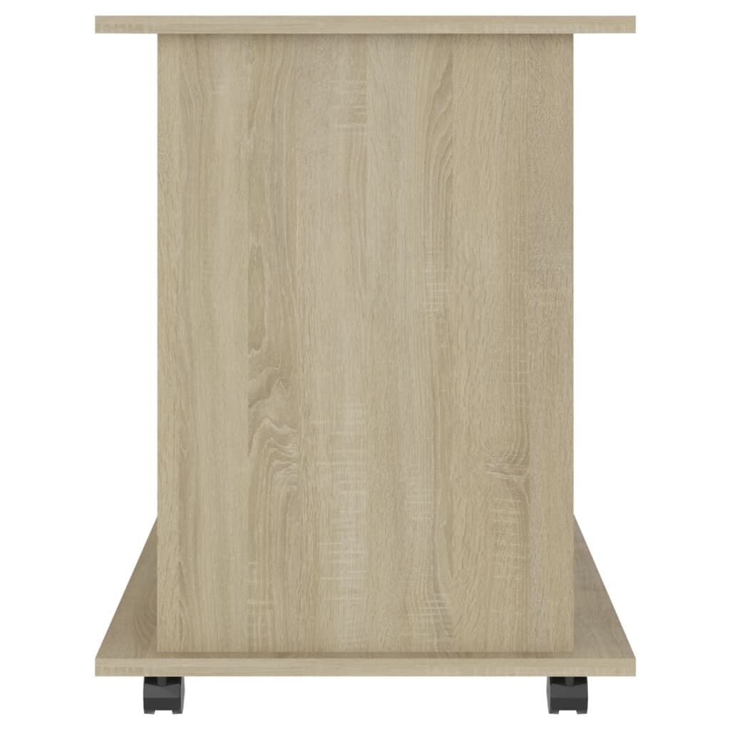 vidaXL Ντουλάπι Τροχήλατο Sonoma Δρυς 60 x 45 x 60 εκ. από Επεξ. Ξύλο