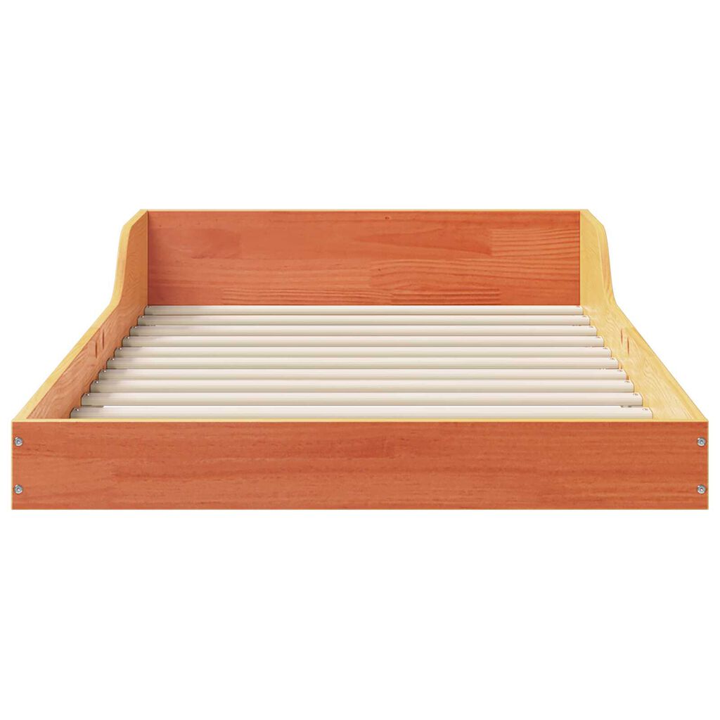 vidaXL Σκελετός Κρεβατιού Καφέ κεριού 80 x 220 cm Μασίφ ξύλο πεύκου