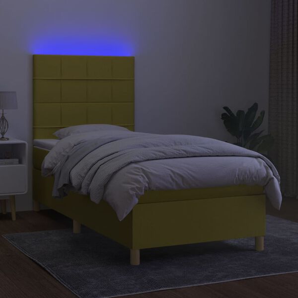 vidaXL &Kappa;&rho;&epsilon;&beta;ά&tau;&iota; Boxspring &mu;&epsilon; &Sigma;&tau;&rho;ώ&mu;&alpha; & LED &Pi;&rho;ά&sigma;&iota;&nu;&omicron; 80x200 &epsilon;&kappa;. &Upsilon;&phi;&alpha;&sigma;&mu;ά&tau;&iota;&nu;&omicron;