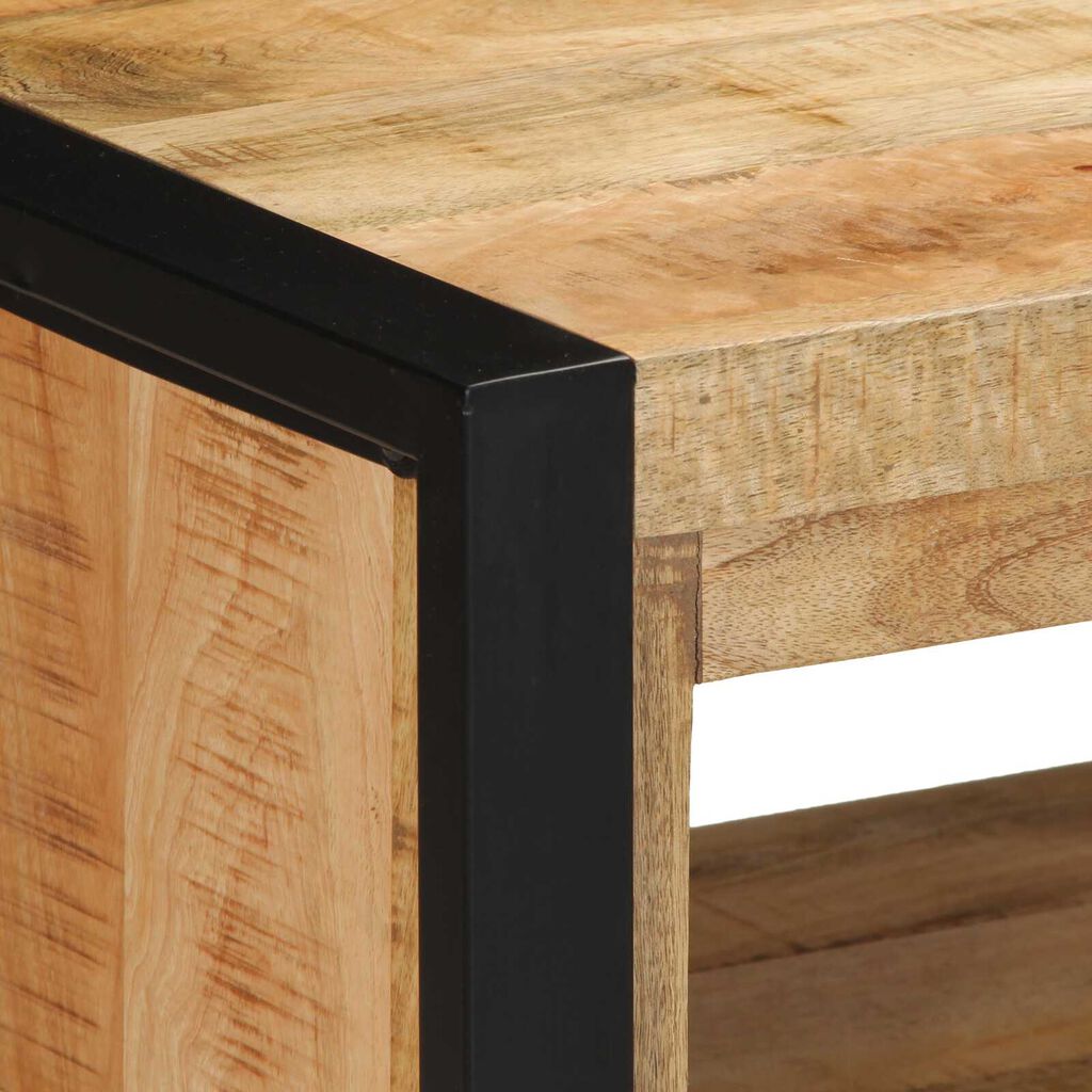 vidaXL Παγκάκι Παπουτσιών 100x40x50 εκ. Μασίφ Ξύλο Μάνγκο