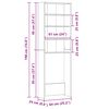 vidaXL Ντουλάπι Πλυντηρίου Μαύρο 64 x 24 x 190 εκ.