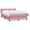 vidaXL &Kappa;&rho;&epsilon;&beta;ά&tau;&iota; Boxspring &mu;&epsilon; &Sigma;&tau;&rho;ώ&mu;&alpha; &Rho;&omicron;&zeta; 140x210 &epsilon;&kappa;. &Beta;&epsilon;&lambda;&omicron;ύ&delta;&iota;&nu;&omicron;