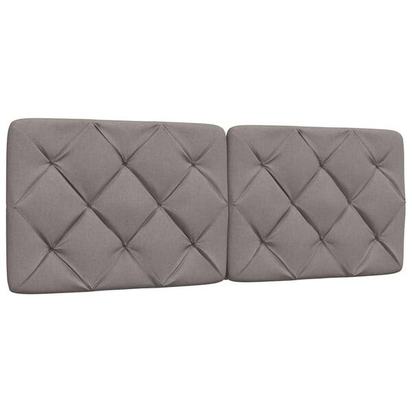vidaXL Σκελετός Κρεβατιού Χωρίς Στρώμα Taupe 140x190 εκ. Υφασμάτινο